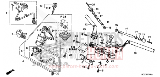 ROHRGRIFF/OBERE BRUECKE CBR500RAD de 2013